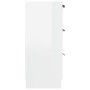 Aparador de madera contrachapada blanco brillante 60x30x70 cm de vidaXL, Aparadores - Ref: Foro24-811076, Precio: 99,87 €, De...