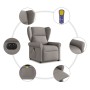 Sillón reclinable de masaje eléctrico tela gris taupe en Sillones | Comprar online en Foru.es