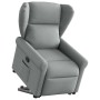 Sillón reclinable elevable de tela gris claro en Sillones | Comprar online en Foru.es