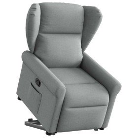 Sillón reclinable elevable de tela gris claro en Sillones | Comprar online en Foru.es