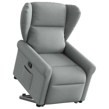 Sillón reclinable elevable de tela gris claro en Sillones | Comprar online en Foru.es