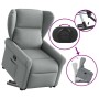 Sillón reclinable elevable de tela gris claro en Sillones | Comprar online en Foru.es