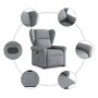 Sillón reclinable elevable de tela gris claro en Sillones | Comprar online en Foru.es