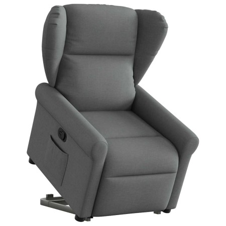 Sillón reclinable elevable de tela gris oscuro en Sillones | Comprar online en Foru.es