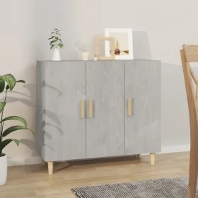 Betongraues Sideboard aus Holzwerkstoff, 90 x 34 x 80 cm von vidaXL, Sideboards - Ref: Foro24-812496, Preis: 79,16 €, Rabatt: %
