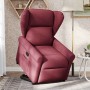 Sillón reclinable elevable tela rojo tinto en Sillones | Comprar online en Foru.es