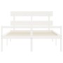 Cama personas mayores cabecero madera maciza blanco 160x200 cm de vidaXL, Camas y somieres - Ref: Foro24-3195362, Precio: 179...