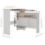 Mesa alta de bar con 2 tableros blanco y roble 130x40x120 cm en Mesas de comedor | Comprar online en Foru.es