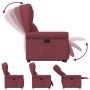 Sillón reclinable elevable tela rojo tinto en Sillones | Comprar online en Foru.es