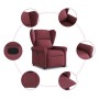 Sillón reclinable elevable tela rojo tinto en Sillones | Comprar online en Foru.es