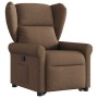 Sillón reclinable elevable de tela marrón en Sillones | Comprar online en Foru.es