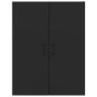 Armario colgante de madera de ingeniería negro 69,5x34x90 cm de vidaXL, Taquillas y armarios de almacenamiento - Ref: Foro24-...