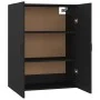 Armario colgante de madera de ingeniería negro 69,5x34x90 cm de vidaXL, Taquillas y armarios de almacenamiento - Ref: Foro24-...