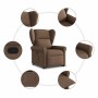 Sillón reclinable elevable de tela marrón en Sillones | Comprar online en Foru.es