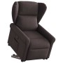 Sillón reclinable elevable tela marrón oscuro en Sillones | Comprar online en Foru.es