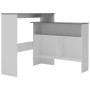 Mesa de bar con 2 tableros blanco y gris 130x40x120 cm en Mesas de comedor | Comprar online en Foru.es