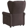 Sillón reclinable elevable tela marrón oscuro en Sillones | Comprar online en Foru.es