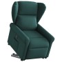 Sillón reclinable elevable tela verde oscuro en Sillones | Comprar online en Foru.es
