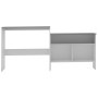 Mesa de bar con 2 tableros blanco y gris 130x40x120 cm en Mesas de comedor | Comprar online en Foru.es