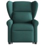 Sillón reclinable elevable tela verde oscuro en Sillones | Comprar online en Foru.es
