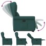 Sillón reclinable elevable tela verde oscuro en Sillones | Comprar online en Foru.es