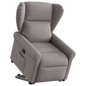 Sillón reclinable elevable tela gris taupe en Sillones | Comprar online en Foru.es