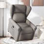 Sillón reclinable elevable tela gris taupe en Sillones | Comprar online en Foru.es