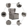 Sillón reclinable elevable tela gris taupe en Sillones | Comprar online en Foru.es