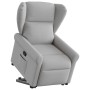 Sillón reclinable elevable de tela gris nube en Sillones | Comprar online en Foru.es