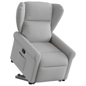 Sillón reclinable elevable de tela gris nube en Sillones | Comprar online en Foru.es