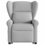 Sillón reclinable elevable de tela gris nube en Sillones | Comprar online en Foru.es