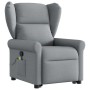 Sillón de masaje reclinable de pie de tela gris claro en Sillones | Comprar online en Foru.es