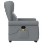 Sillón de masaje reclinable de pie de tela gris claro en Sillones | Comprar online en Foru.es