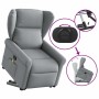 Sillón de masaje reclinable de pie de tela gris claro en Sillones | Comprar online en Foru.es