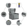 Sillón de masaje reclinable de pie de tela gris claro en Sillones | Comprar online en Foru.es