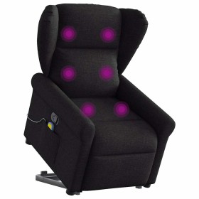 Sillón reclinable de masaje elevable tela negro en Sillones | Comprar online en Foru.es
