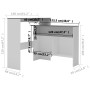 Mesa de bar con 2 tableros blanco y gris 130x40x120 cm en Mesas de comedor | Comprar online en Foru.es
