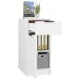 Armario de escritorio madera contrachapada blanco 33,5x50x75 cm de vidaXL, Taquillas y armarios de almacenamiento - Ref: Foro...
