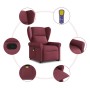 Sillón reclinable de masaje elevable tela rojo tinto en Sillones | Comprar online en Foru.es