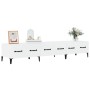 Mueble de TV madera contrachapada blanco brillo 150x34,5x30 cm de vidaXL, Muebles TV - Ref: Foro24-812651, Precio: 94,11 €, D...