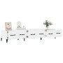 Mueble de TV madera contrachapada blanco brillo 150x34,5x30 cm de vidaXL, Muebles TV - Ref: Foro24-812651, Precio: 94,11 €, D...