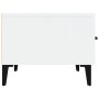 Mueble de TV madera contrachapada blanco brillo 150x34,5x30 cm de vidaXL, Muebles TV - Ref: Foro24-812651, Precio: 94,11 €, D...