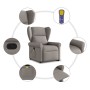 Sillón reclinable de masaje elevable tela gris taupé en Sillones | Comprar online en Foru.es