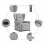 Sillón de masaje reclinable de pie de tela gris nube en Sillones | Comprar online en Foru.es
