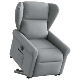 Sillón eléctrico reclinable elevable de tela gris claro en Sillones | Comprar online en Foru.es