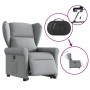 Sillón eléctrico reclinable elevable de tela gris claro en Sillones | Comprar online en Foru.es