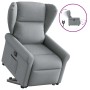 Sillón eléctrico reclinable elevable de tela gris claro en Sillones | Comprar online en Foru.es