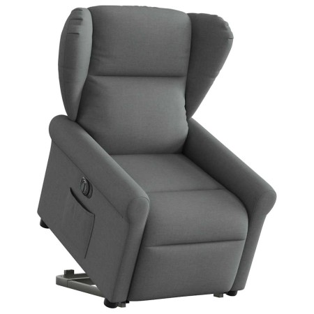 Sillón eléctrico reclinable elevable de tela gris oscuro en Sillones | Comprar online en Foru.es