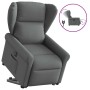 Sillón eléctrico reclinable elevable de tela gris oscuro en Sillones | Comprar online en Foru.es