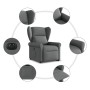 Sillón eléctrico reclinable elevable de tela gris oscuro en Sillones | Comprar online en Foru.es
